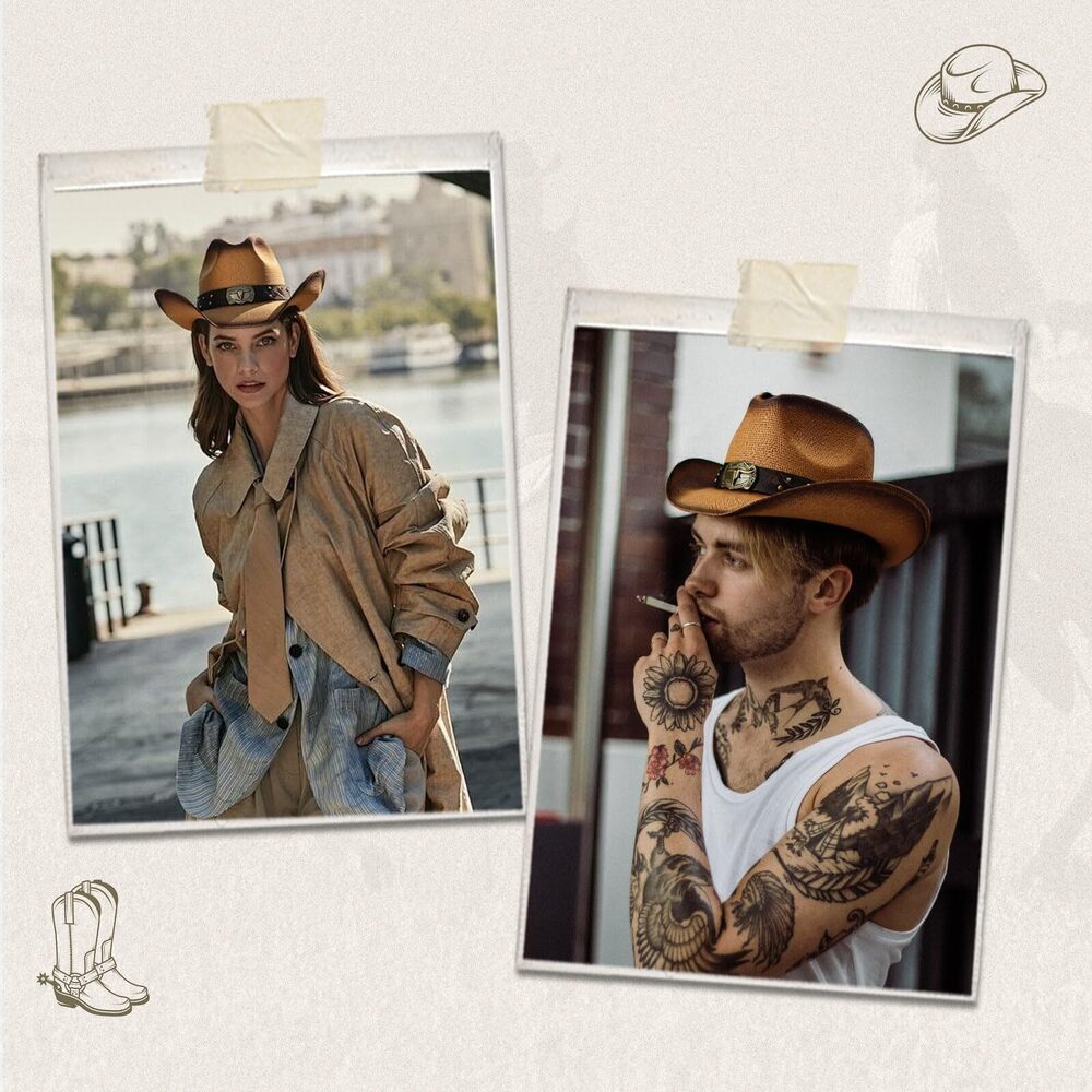 2533 Cowboy Hat,cowgirl Hat,cowboy Hats For Women/mens/straw Wide - Picture 7 of 7